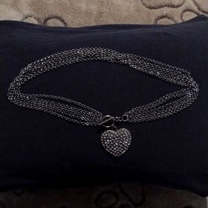 Vintage Heart Necklace 18" like new